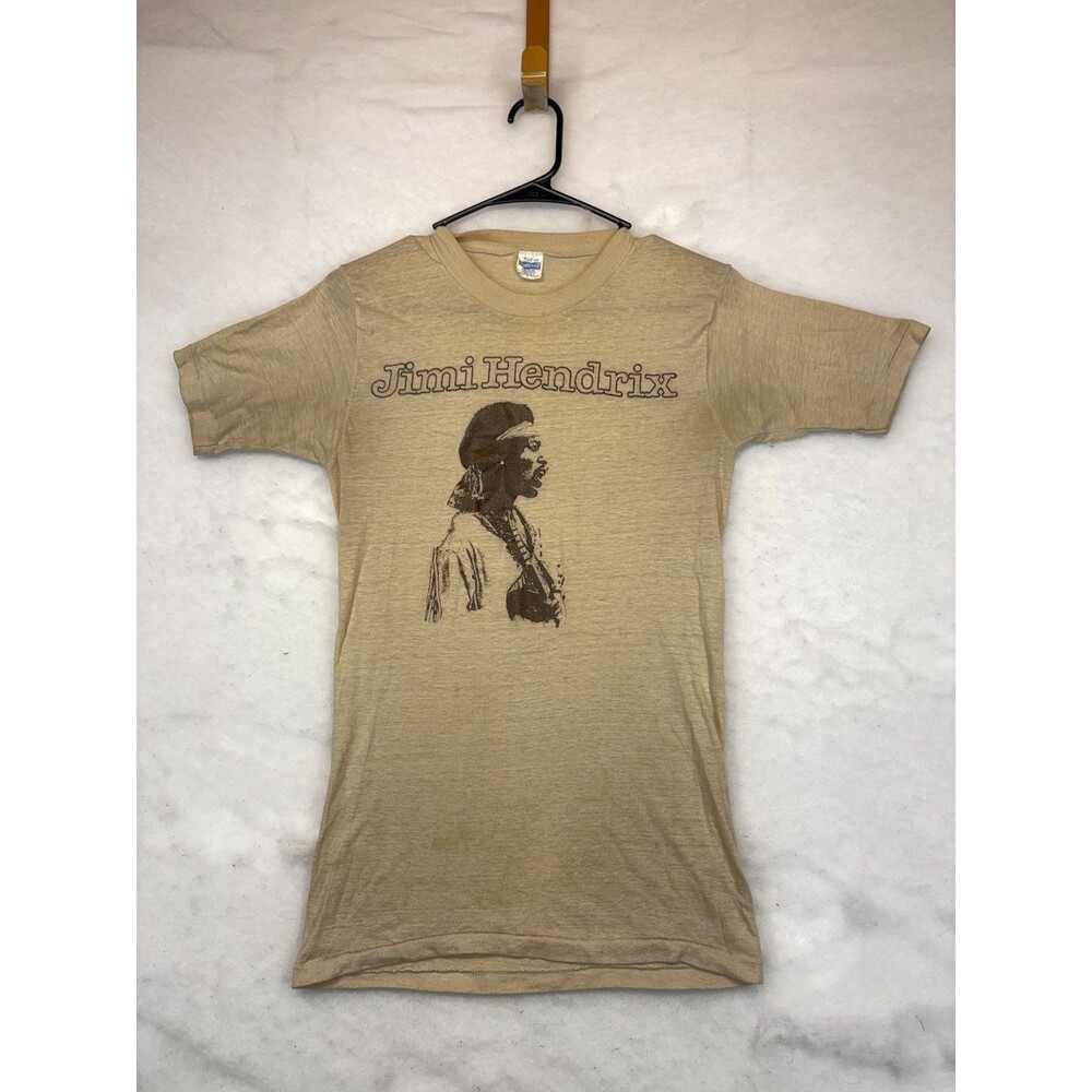1970s Vintage Rare Jimmi Hendrix Shirt Rock Band Single Stitch Medium concert